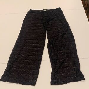 Jordan Taylor Women’s Medium Sexy Sheer Black Pull-On Swim Cover Beach Pants